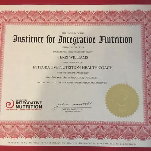I’m a certified Integrative Nutrition Health Coach