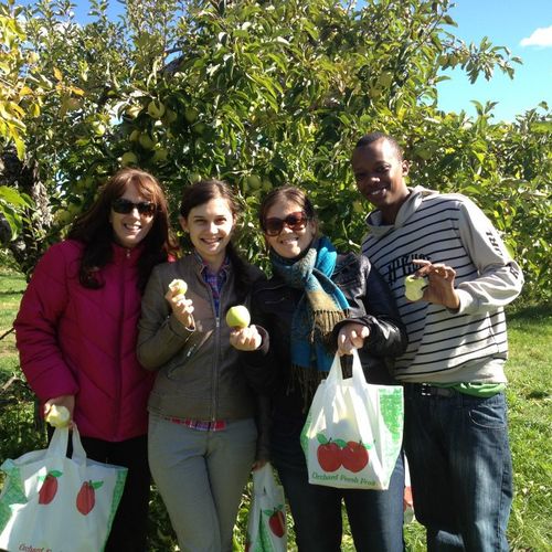Apple picking with students!