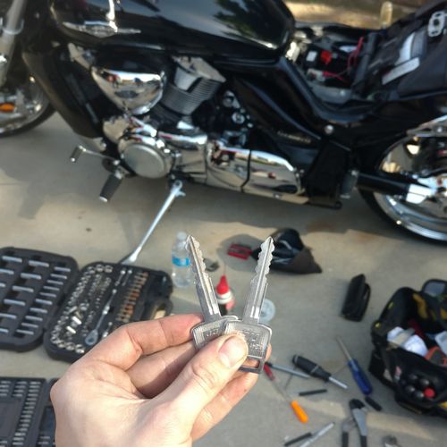 KG Lock and Key can make custom motorcycle keys.