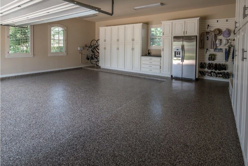 Flake floor garage
