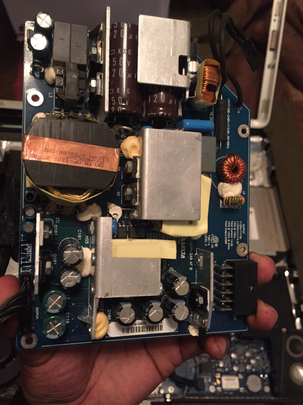 Power supply replacement for an iMac