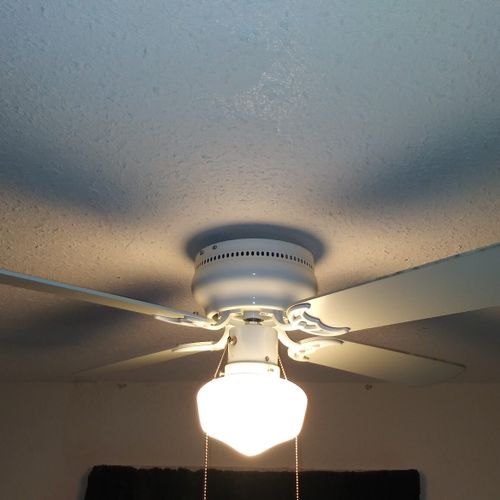 Ceiling fan install Master Bedroom