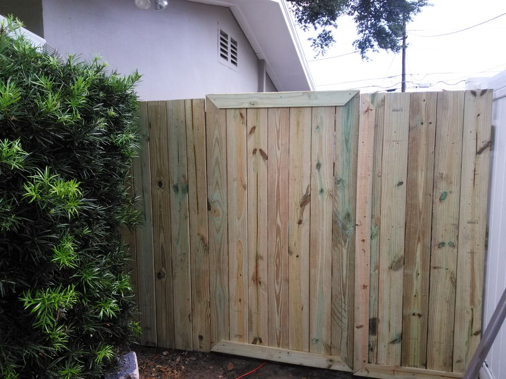 CUSTOM SINGLE GATE & FENCE (PRESSURE TREATED 1 BY 