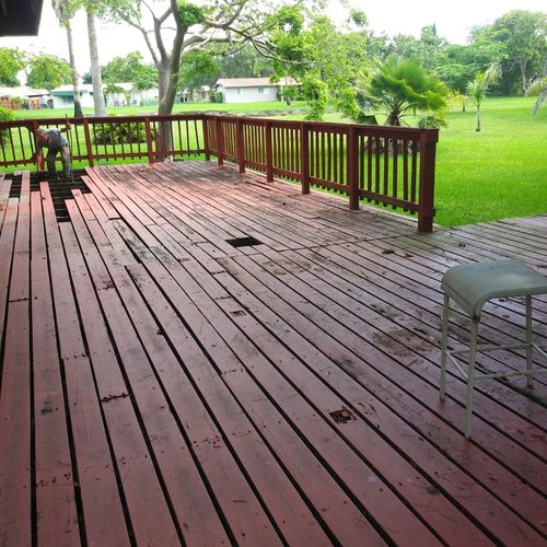 Patio Wooden Deck Before 