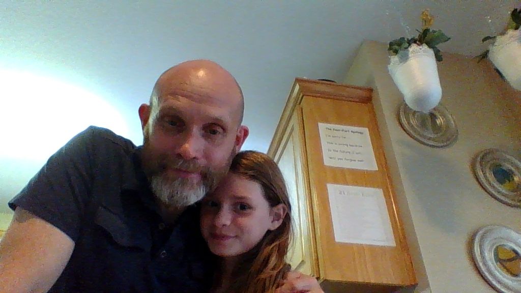 Chilling with daughter