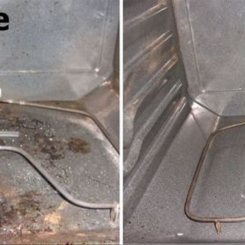 Kitchen Oven Before/ After using Golden Touch Clea
