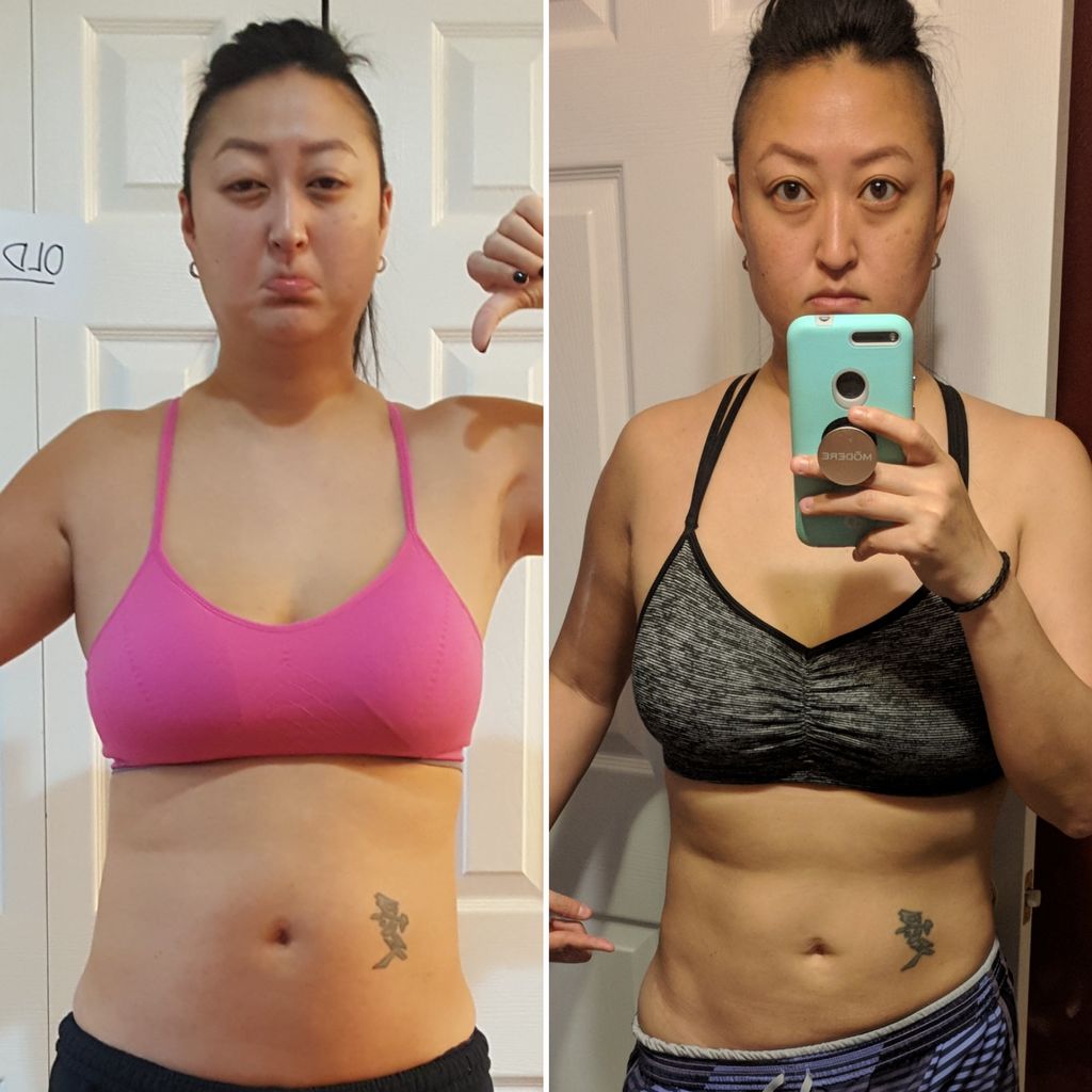 4 month results...my abs finally stsrted to show!