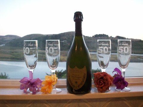 Wine glasses laser engraved for 'girls weekend'.