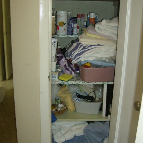 The homeowner needed a way to make this closet fun