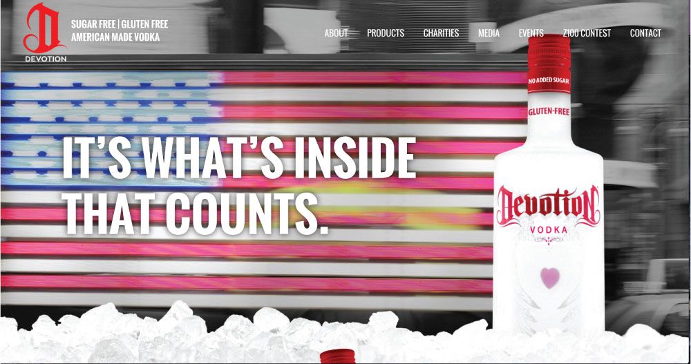 Devotion Vodka: Branding, website design, creative