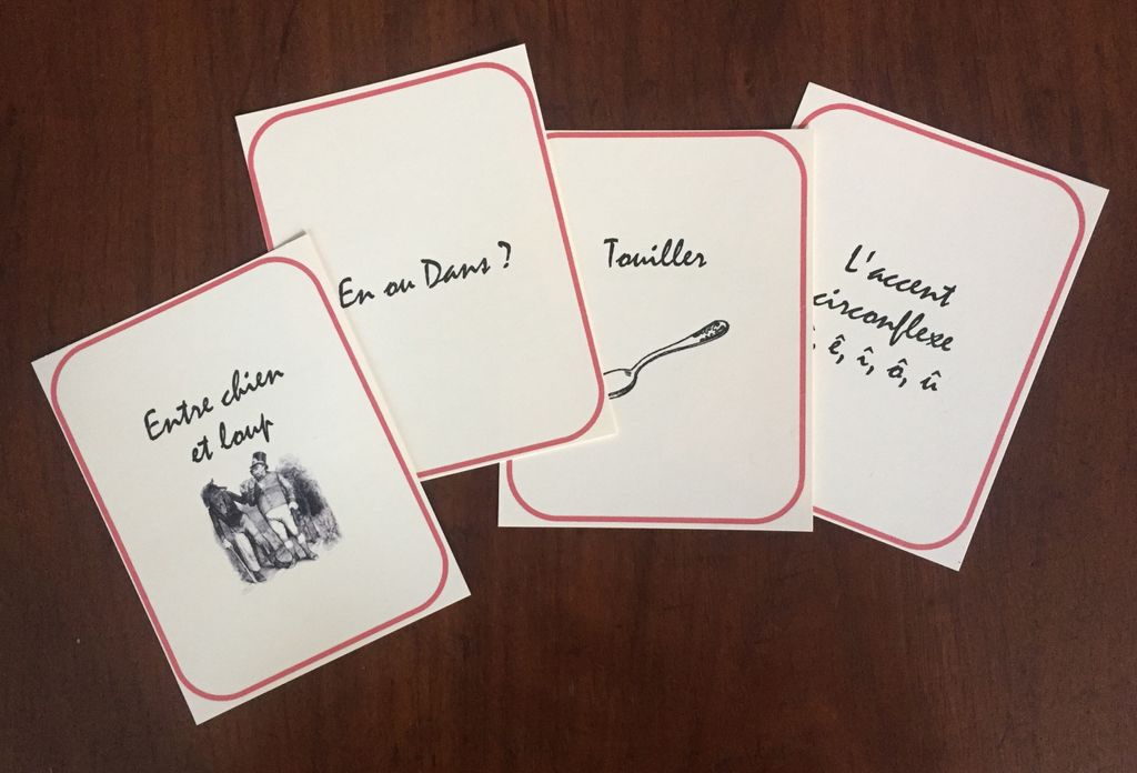 Flashcards that are part of the materials I create