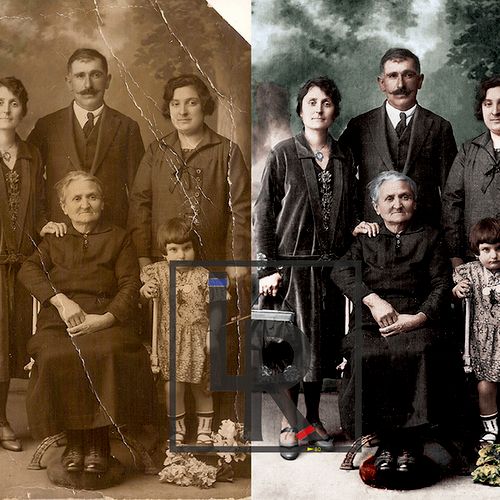 Restoring and colorizing an old photo for a privat