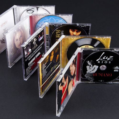 CD's in jewel case duplication and packaging.