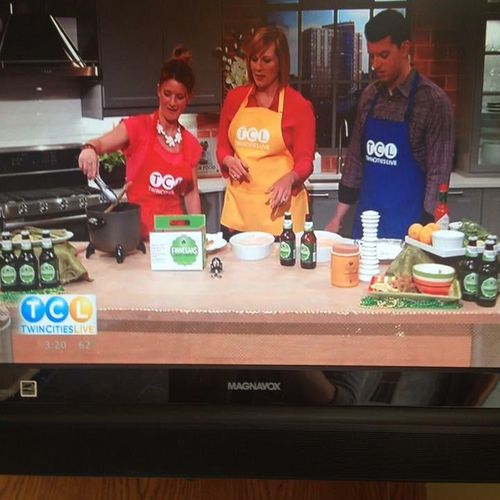 Live cooking demo on Twin Cities Live.