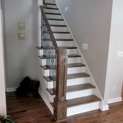New staircase complete with runners and metal acce