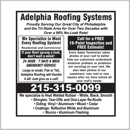 Adelphia Roofing Systems - A rating with angies li