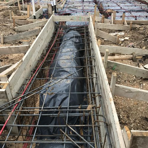We do post tension and traditional rebar