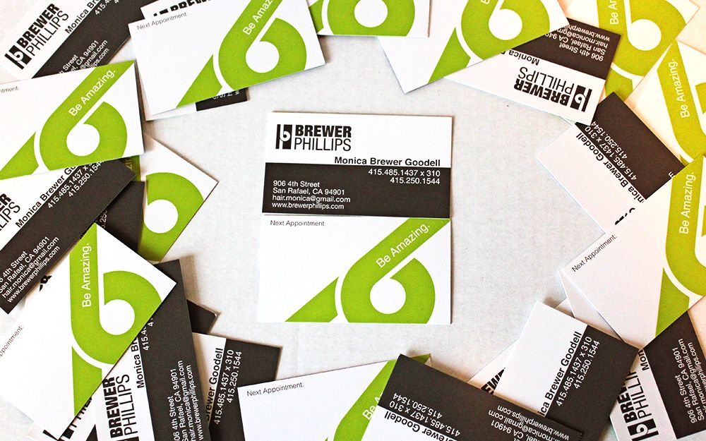 Business card design for Brewer Phillips Hair Desi