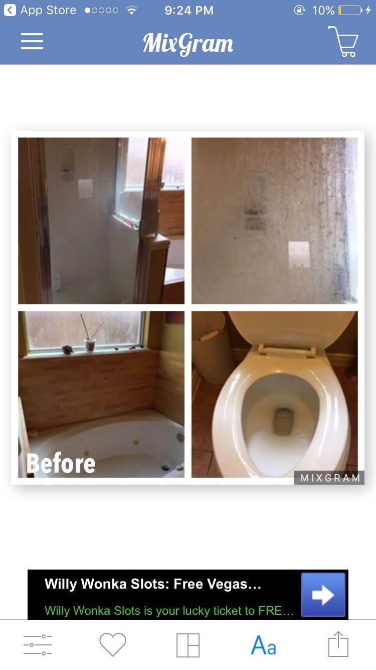 Master Bathroom before cleaning