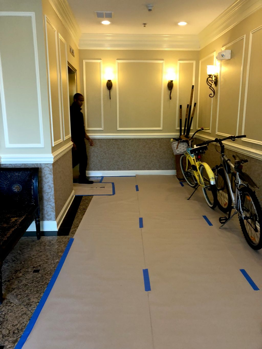 White glove service. Protect the floors.