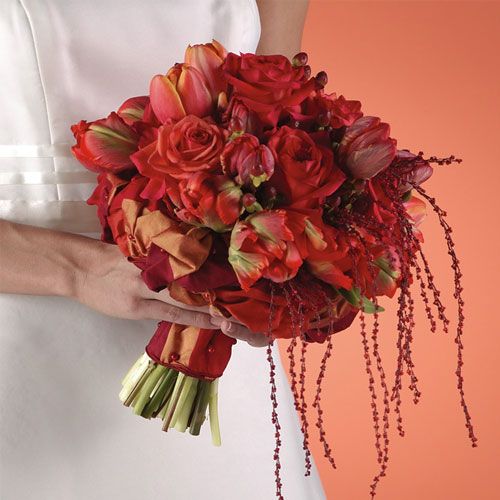 This hand tie French tulip bouquet is classic for 