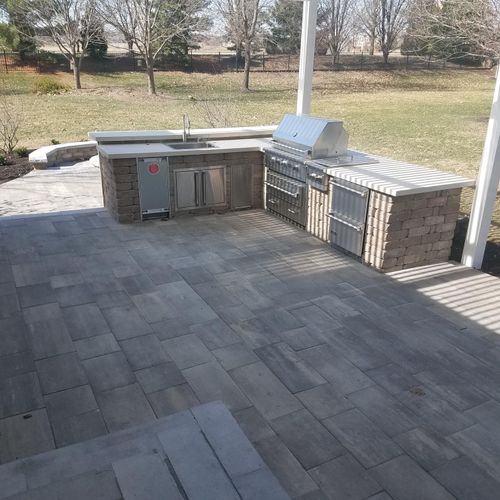 Finished outdoor living space.
