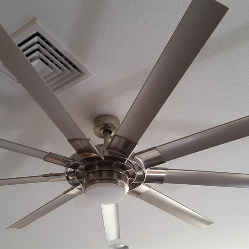 Installation & Programming of a DC ceiling fan.