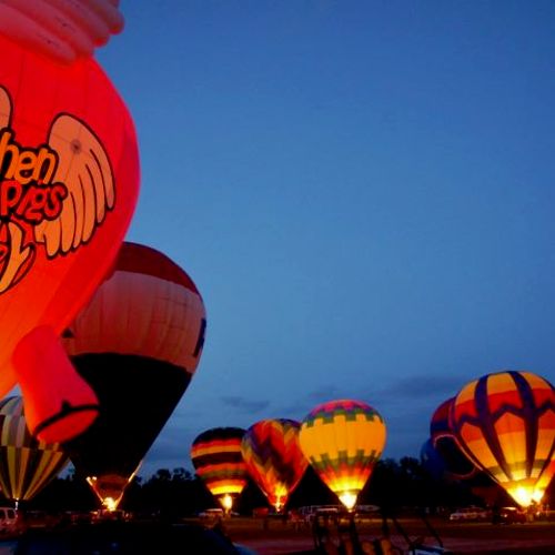 Hot air balloon glow at Findlay Ohio's 2012 Balloo