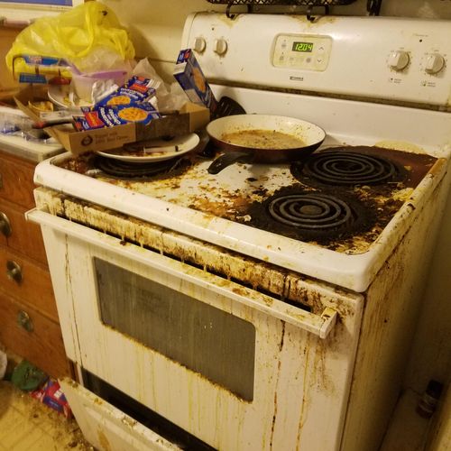 Before and after stove 