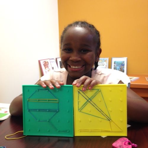 This Student was creating Geometry shapes from rub