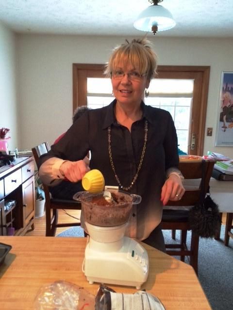 Preparing a healthy dessert!