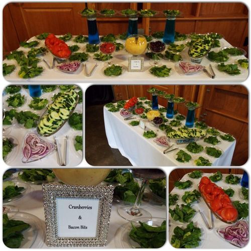 Salad Table for a Wedding Reception