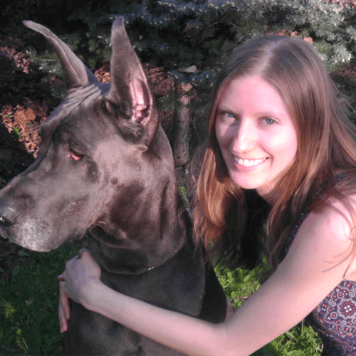 With Zaccara, a rowdy Great Dane Erin trained to l