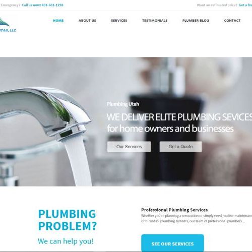 Plumber web design and SEO.