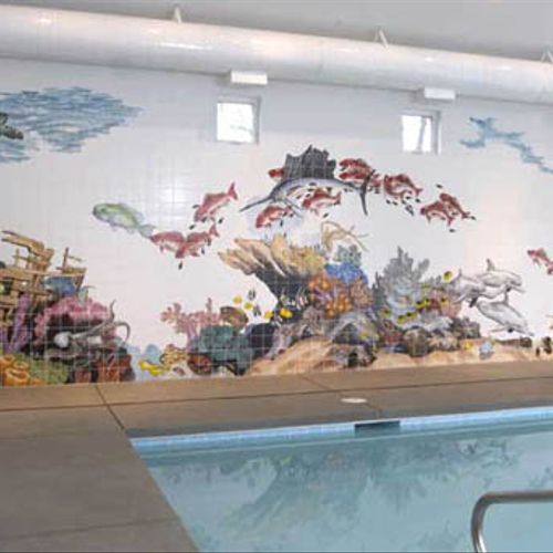 The largest mural I've done so far (13' x 40') inc