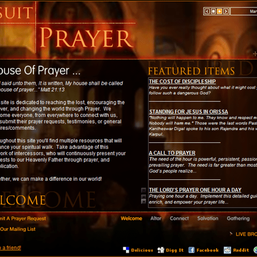 Pursuit Prayer Website and Graphic Design