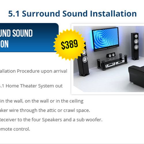 5.1 Surround Sound Installation