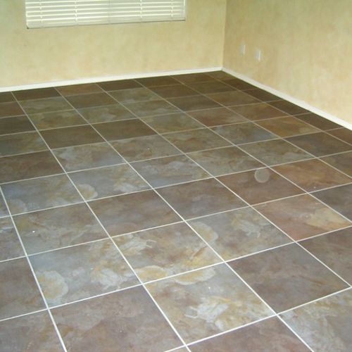 Y&F floor tile installation