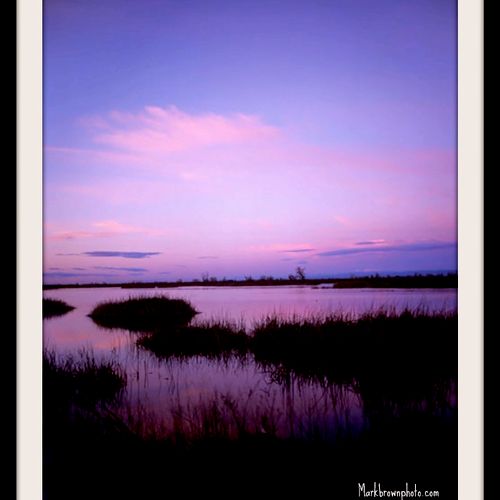 Sunset radiance over marsh