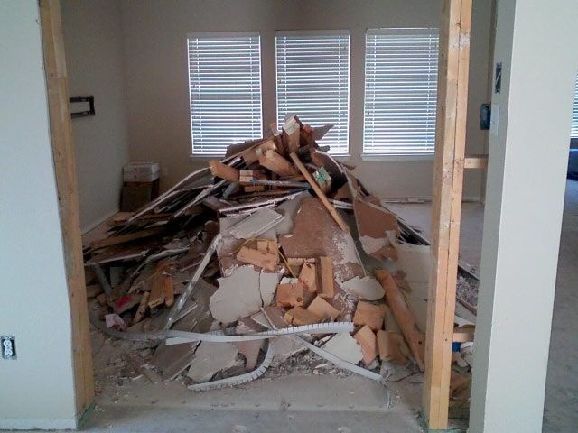 Previous construction debris job