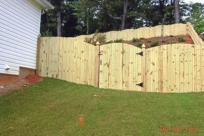 6ft. Positive Scallop Privacy with French gothic p