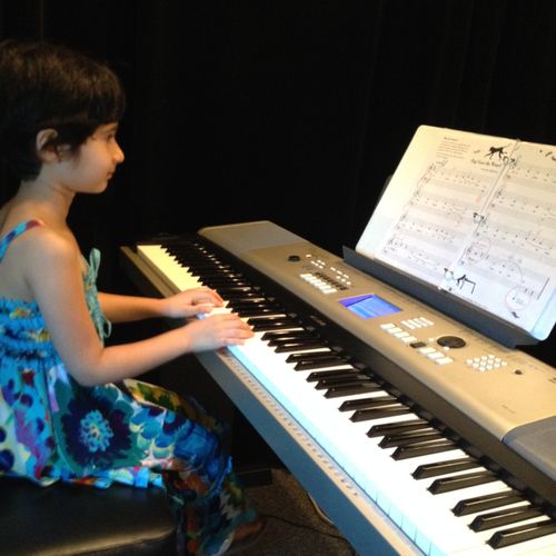 5 year old piano student