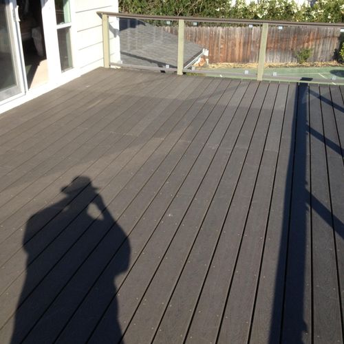 Removed and replaced trek decking and replaced han