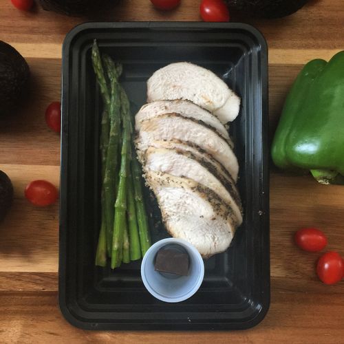 Tuscan Chicken and Roasted Asparagus Dinner, Squar