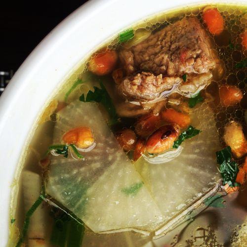 Soto Bandung - Indonesian spiced beef broth with r