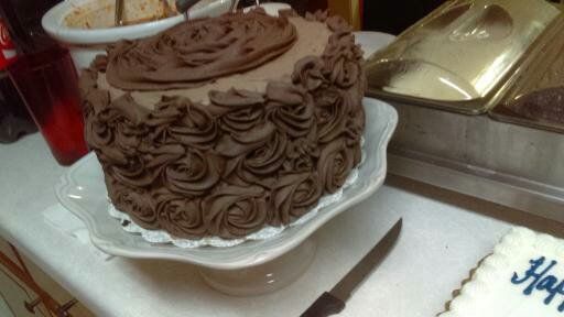 Chocolate on chocolate cake