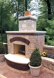 Absolutely stunning outdoor fireplace!