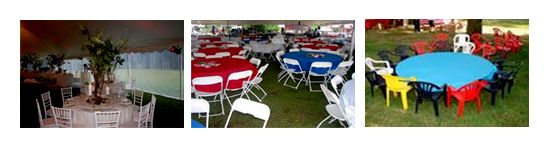 Tables and chairs