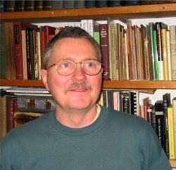 A headshot of me in my bookshop, Hope Farm Press