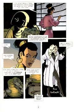 Page from Electropolis. Illustration, Script, Desi